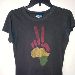 RETRO JUNKFOOD "PEACE TO AFRICA" logo tshirt